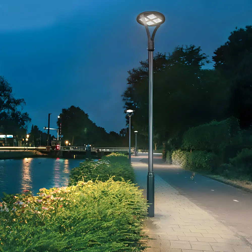 4-d1f1e89b-454c-4235-8480-06fda6c1e481.jpg Round Waterproof LED Single/Two Arm Post Top Light - Image 1