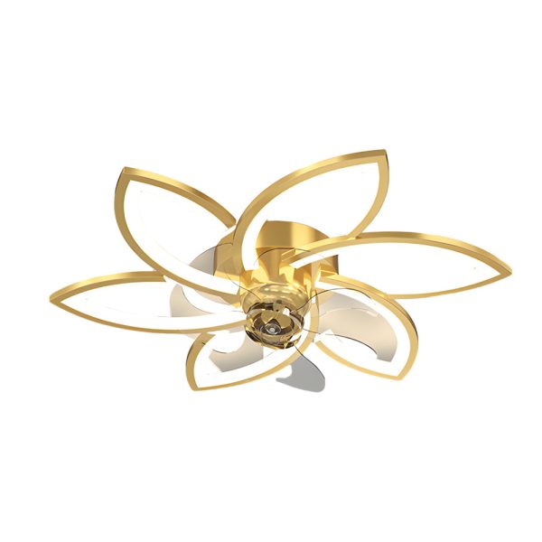 Modern Flowers Three Step Dimming LED Nordic Flush Mount Ceiling Fan Lamp - Image 11