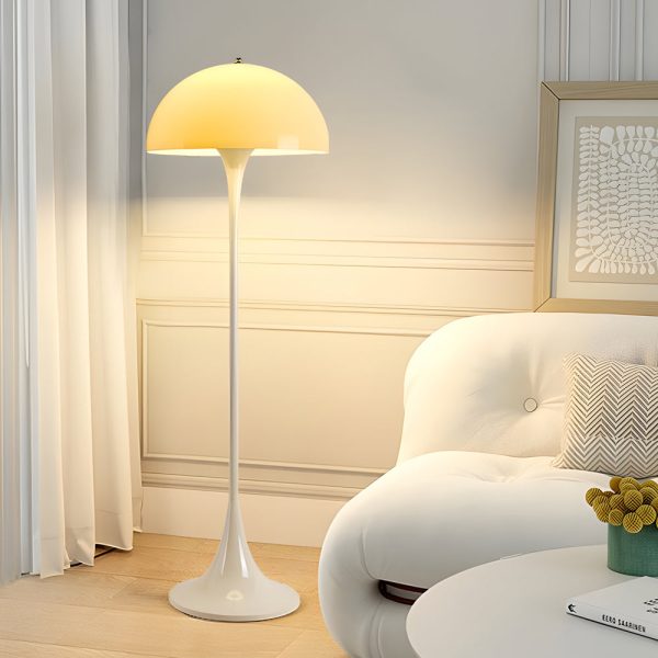 Downlight Modern White Dimmable Mushroom Dome Floor Lamp - Image 3