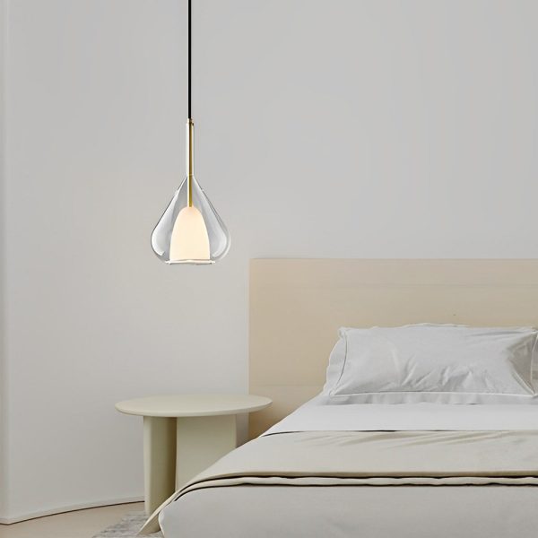 Raindrop Creative Double Layers Glass Nordic Pendant Lights Small Chandelier - Image 2