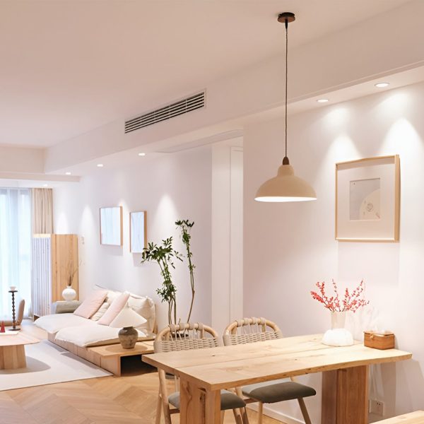 Round E27 12W White Nordic Pendant Light Hanging Lamp Chandelier - Image 7