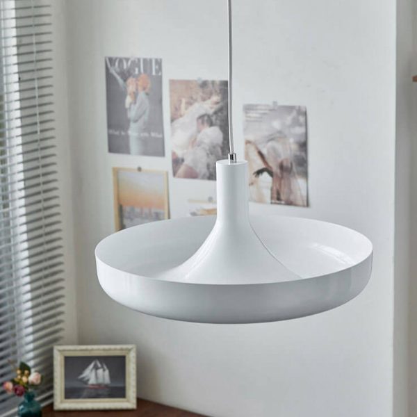 Nordic Minimalist UFO Metal Disc 1-Light Pendant Light - Image 13