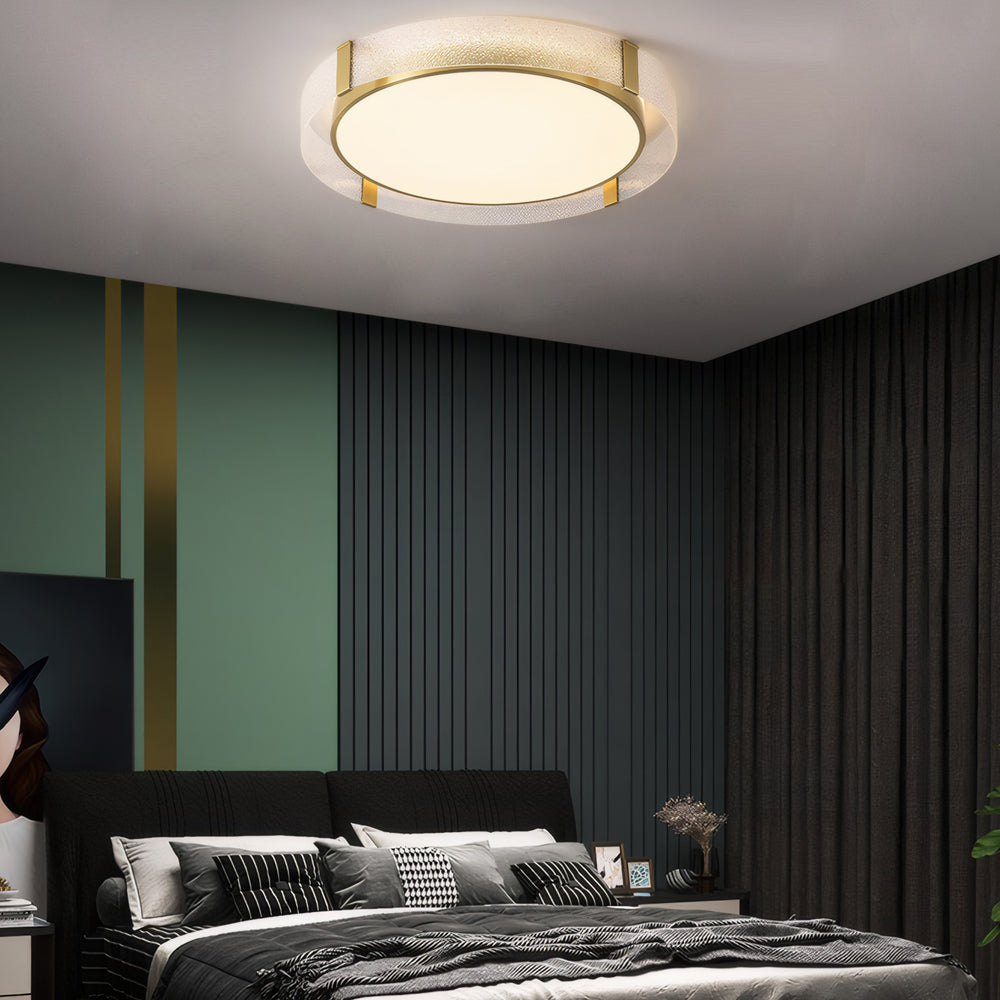 4-e2e3068a-e827-4d0b-a242-c85d1055d661.jpg Round Copper Water Ripple Glass Flush Mount Drum Ceiling Light - Image 1