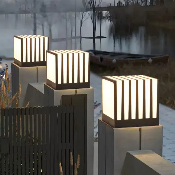 Square Outdoor Column Deck Fence Post Light Waterproof for Garden - Image 3