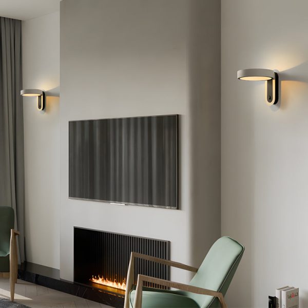 Round Creative Adjustable LED White Simple Modern Wall Light Fixture - Image 3