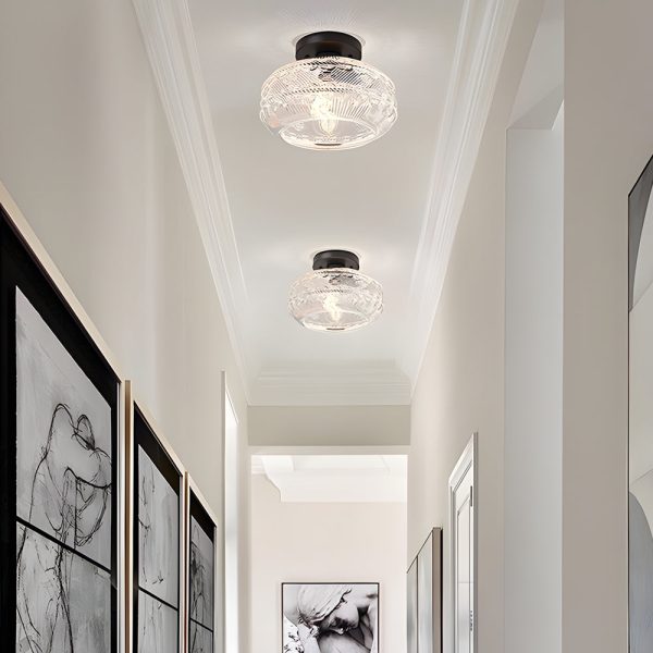 Acrylic Lantern Shade Luxury Matte Metal American Ceiling Lamp - Image 3