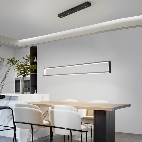 Creative Rectangular Frame LED Modern Chandelier Hanging Ceiling Lamp - Image 4