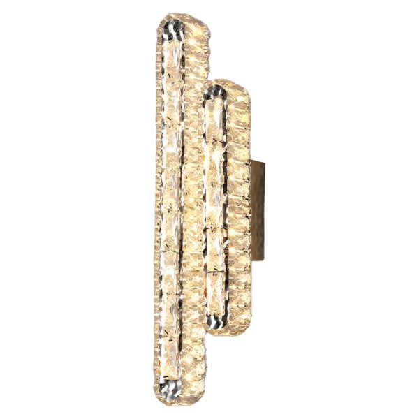 Double Strip Three Step Dimming Light LED Crystal Modern Wall Lamp Wall Sconce Lighting - Image 9