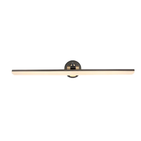 Adjustable LED Bathroom Vanity Mirror Light with Rotatable Flat Bar in Gold/Black Finish - Image 11