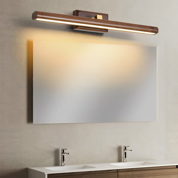 15''/23''/35'' Bathroom Vanity Light with Rotatable Wood LED Fixture - Image 2