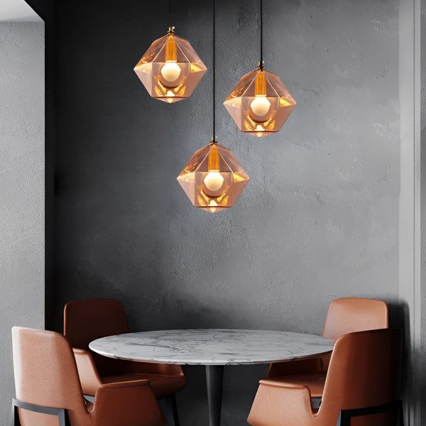 Creative Design Glass Metal Nordic Pendant Light Kitchen Island Lighting - Image 3