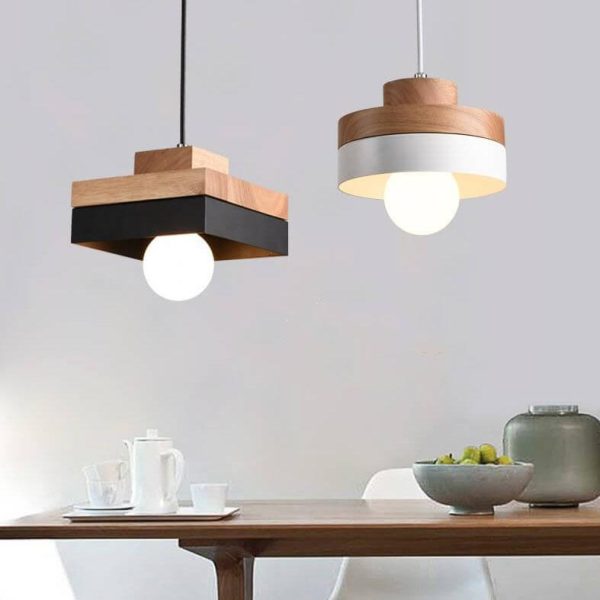 Nordic Round/Square 1-Light Pendant Light - Image 3