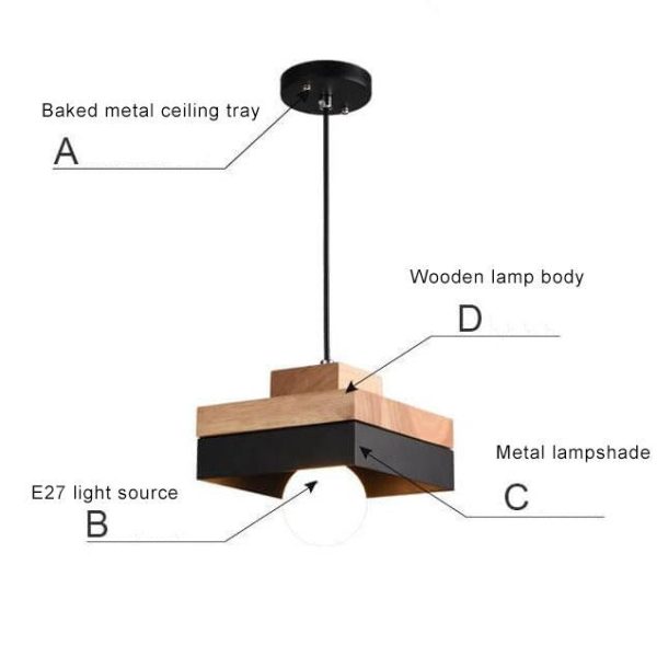 Nordic Round/Square 1-Light Pendant Light - Image 12