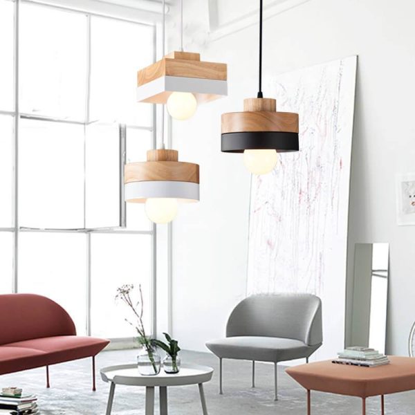 Nordic Round/Square 1-Light Pendant Light - Image 11
