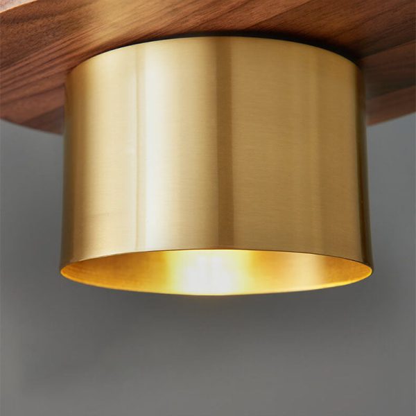 Nordic Luxury Walnut Brass Column 1-Light Pendant Light - Image 11
