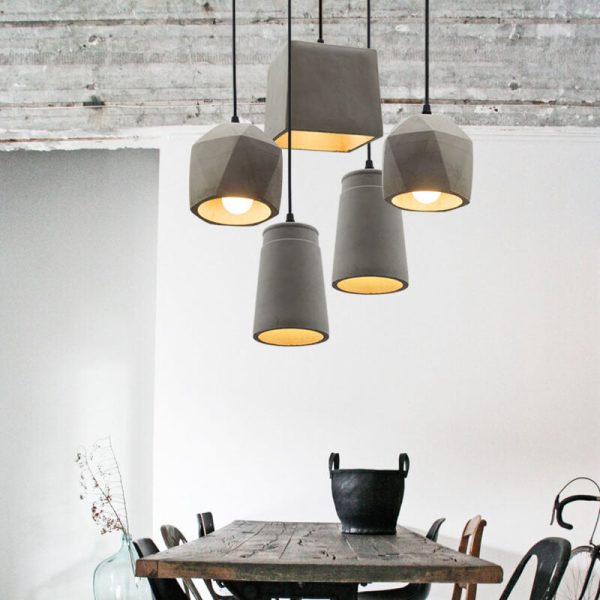 Industrial Simplicity  Cement Geometric 1-Light  Pendant Light - Image 15