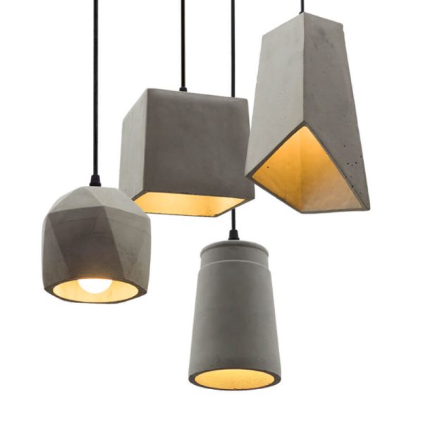 Industrial Simplicity  Cement Geometric 1-Light  Pendant Light - Image 16