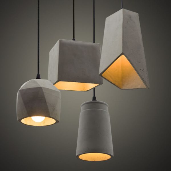 Industrial Simplicity  Cement Geometric 1-Light  Pendant Light - Image 9