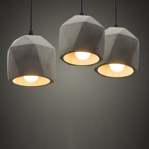 Industrial Simplicity  Cement Geometric 1-Light  Pendant Light - Image 12