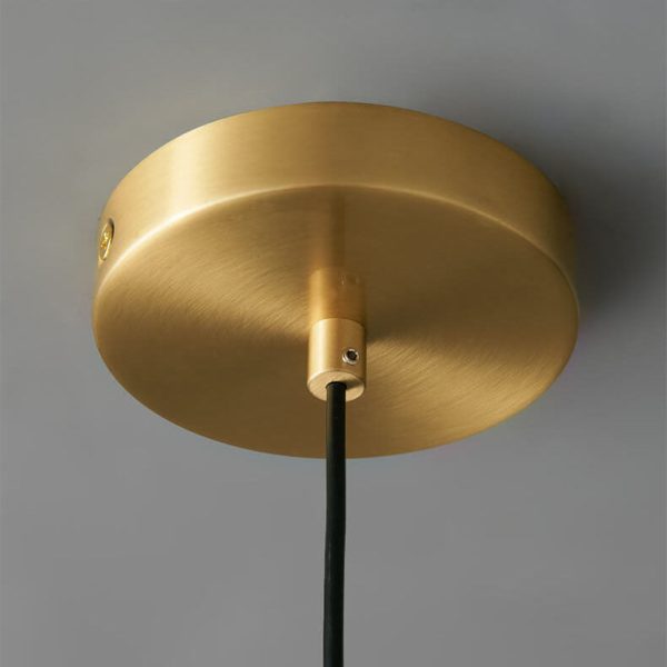 Nordic Luxury Walnut Brass Column 1-Light Pendant Light - Image 14