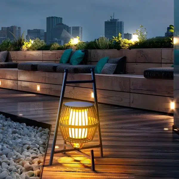 Portable Dimmable LED Black Modern Intelligent Solar Outdoor Lanterns - Image 3