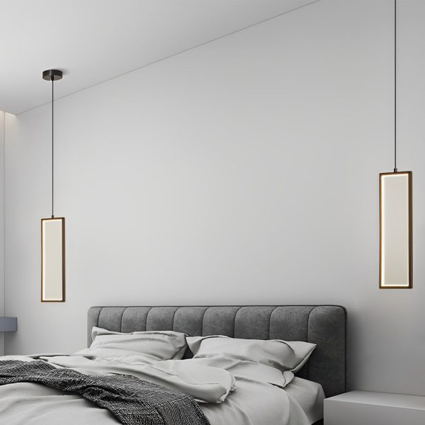 Mini Rectangular Three Step Dimming LED Minimalist Small Pendant Light - Image 5