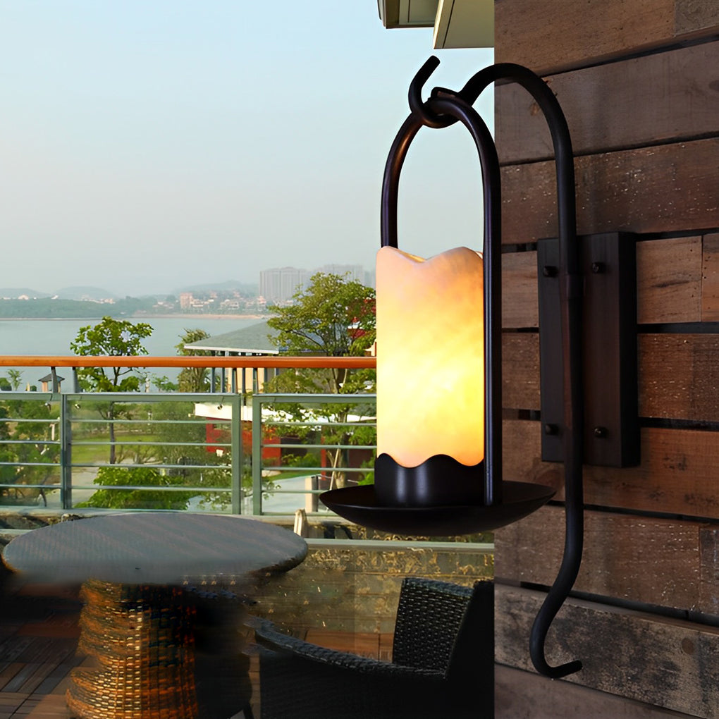 5-05185707-297f-4096-b6fd-72b5b907c8db.jpg Creative Candlestick LED Iron Black Retro American-style Wall Lamp - Image 1