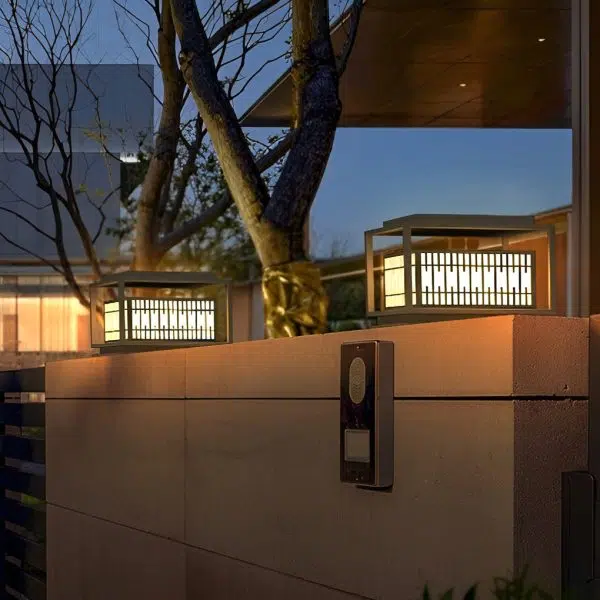 Square Vintage Design LED Waterproof Traditional Outdoor Pillar Lights - Image 5