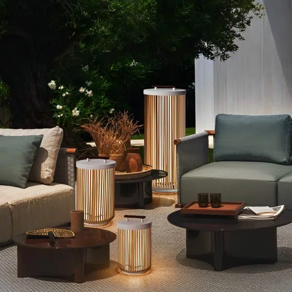 Handmade Rattan Waterproof LED Modern Portable Solar Outdoor Lanterns - Image 3