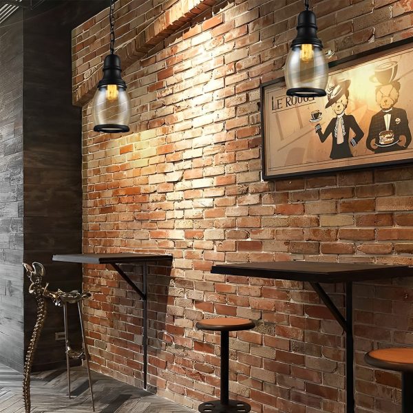 Retro Bottle Brown Glass Shade Creative Industrial Pendant Lights Chandelier - Image 3