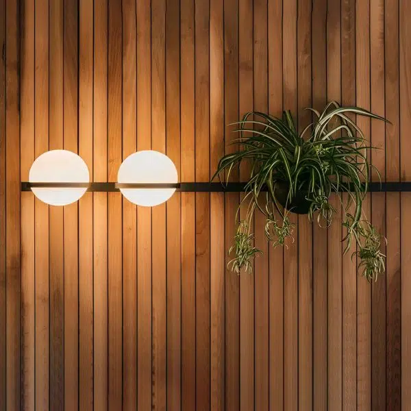 Creative Flowerpot Ball Waterproof LED Black Modern Outdoor Wall Light - Image 4