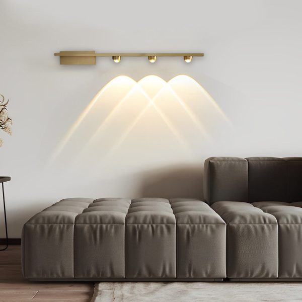 3/4 Lights Copper LED Wall Washer Projection Nordic Wall Lamp Wall Sconces - Image 2