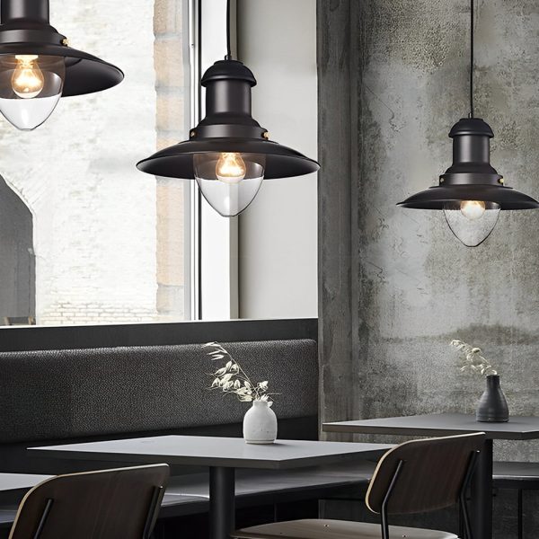 Round Retro Metal Hat Industrial Style Small Chandelier Pendant Lights - Image 7