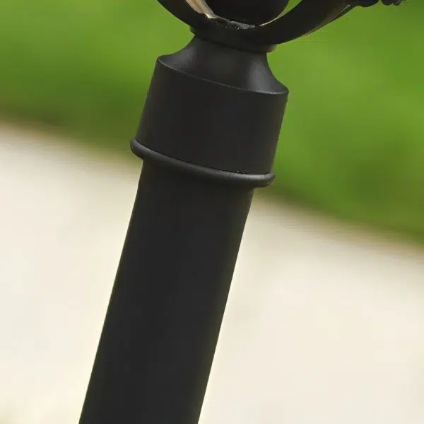 Retro Black Solar & Hardwired Outdoor Pavilion-Inspired Lawn Lamp - Image 7