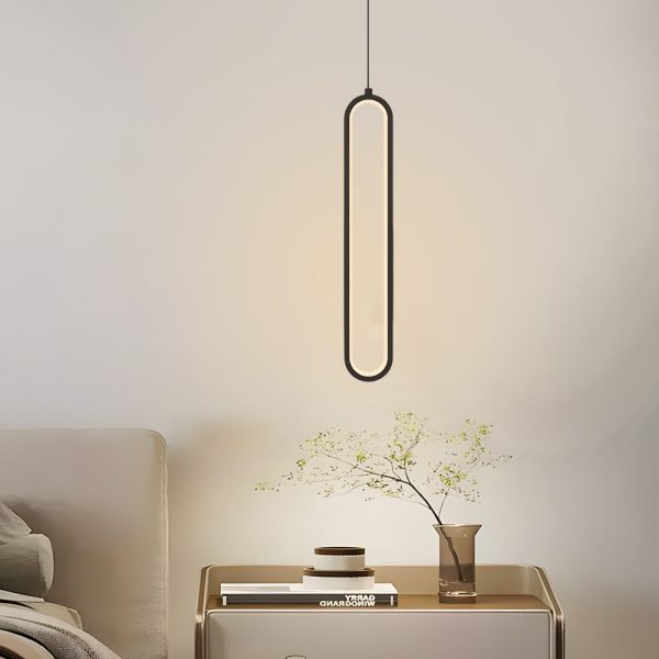 Oval Aluminum LED 3 Step Dimming Modern Pendant Lights with Spotlights - Image 3
