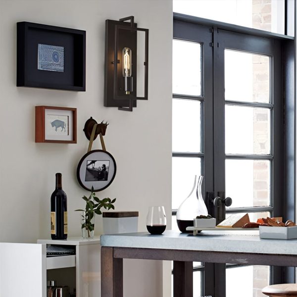 Creative Rectangular Industrial Style Wall Lamp Wall Sconce Lighting - Image 5