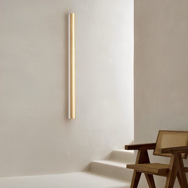 Strip Yellow Travertine LED Dimmable Wabi-Sabi Japanese-Style Wall Lamp - Image 4