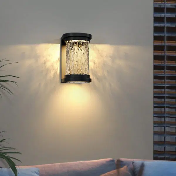 Modern Luxury Glass Stereoscopic Luminescence Cylindrical LED Wall Light - Image 2