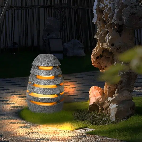 Resin Egg Shaped Waterproof LED Modern Outdoor Lawn Light Garden Lights - Image 4