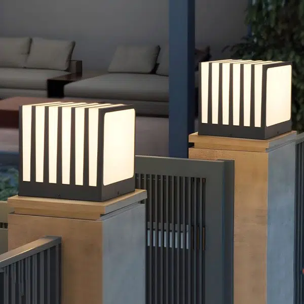 Square Outdoor Column Deck Fence Post Light Waterproof for Garden - Image 4