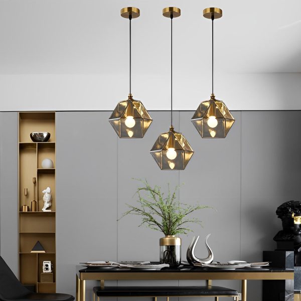 Creative Design Glass Metal Nordic Pendant Light Kitchen Island Lighting - Image 2
