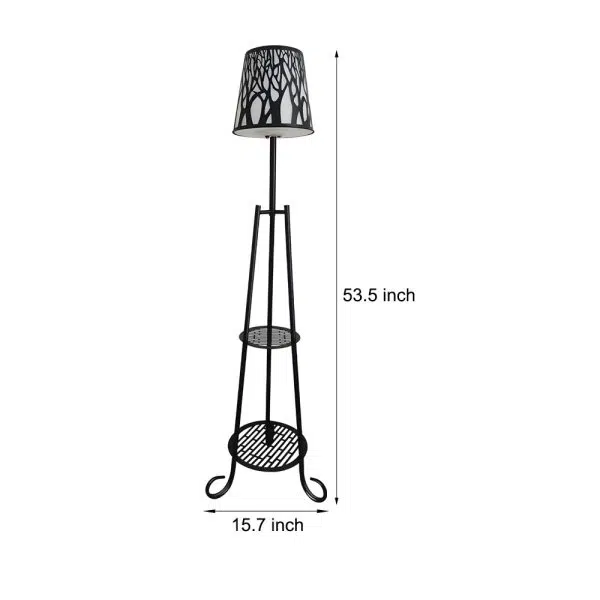 Modern Outdoor Floor Lamp with Shelves - Image 4
