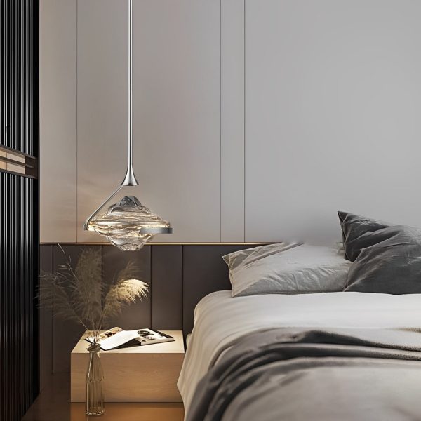 Luxury Creative Glass Ufo Spinning Top LED Modern Bedside Pendant Lights - Image 2