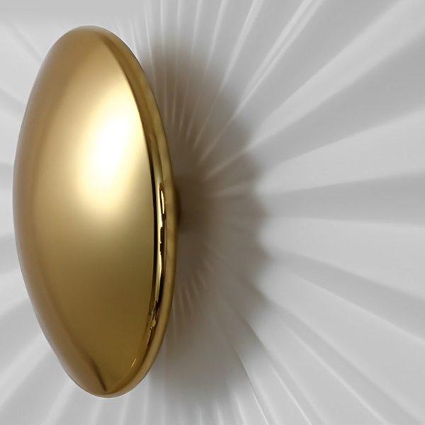 Lotus Leaf Round Pleated LED Creative White Modern Wall Lights Fixture - Image 7