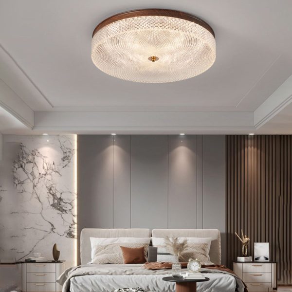 Round Acrylic LED Dimmable with Remote Control Retro Ceiling Lights Fixture - Image 4