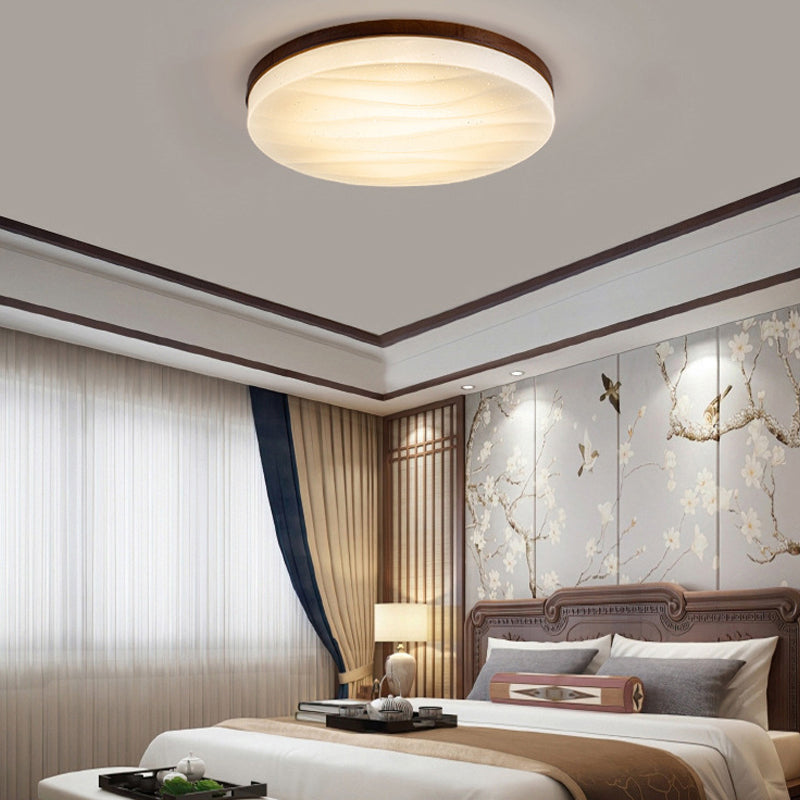 5-469e10d4-9542-440c-9388-6d2e993ded3b.jpg Round Square Wood Three Step Dimming Modern LED Ceiling Lights Fixture - Image 1