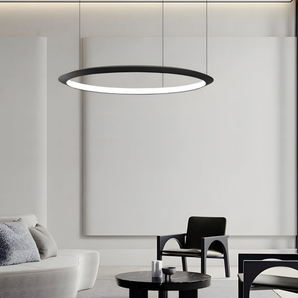 Black Ring Chandelier LED Pendant - Image 5