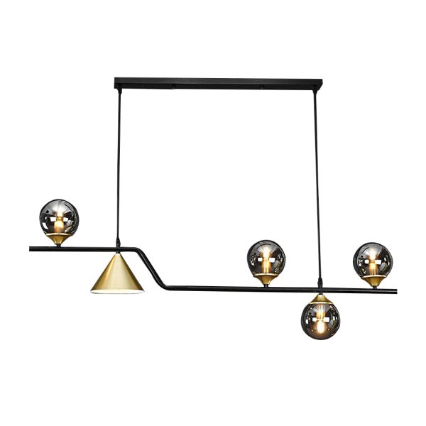 Strip Cone Glass Bubbles LED Iron Electroplating Nordic Chandelier - Image 23