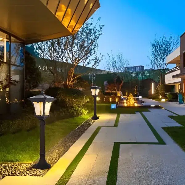 Vintage Intelligent Light Control LED Waterproof Retro Solar Lawn Lamp - Image 5