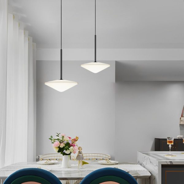 Round Creative Glass Iron LED Black Nordic Pendant Lighting Chandelier - Image 3